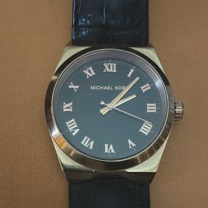 Michael Kors Rose Gold Bezel Watch (unisex)